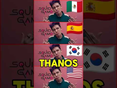 Así Se Escucha Thanos En 4 Idiomas. #squidgame #eljuegodelcalamar #thanos