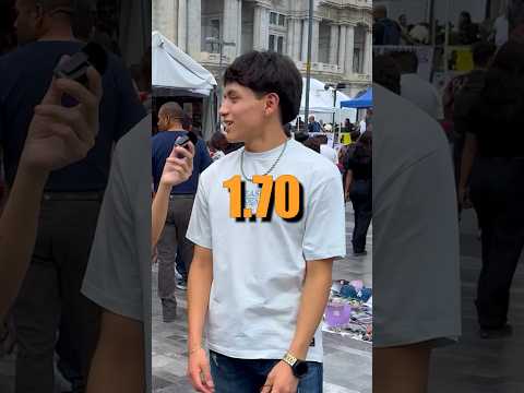 La ESTATURA de LOS HOMBRES en MÉXICO 😱🇲🇽 #mexican #ytshorts #encuesta