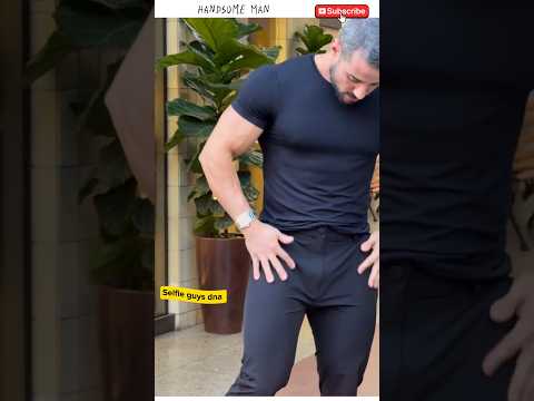 Lovely Handsome Men the stunning looks in black #shorts